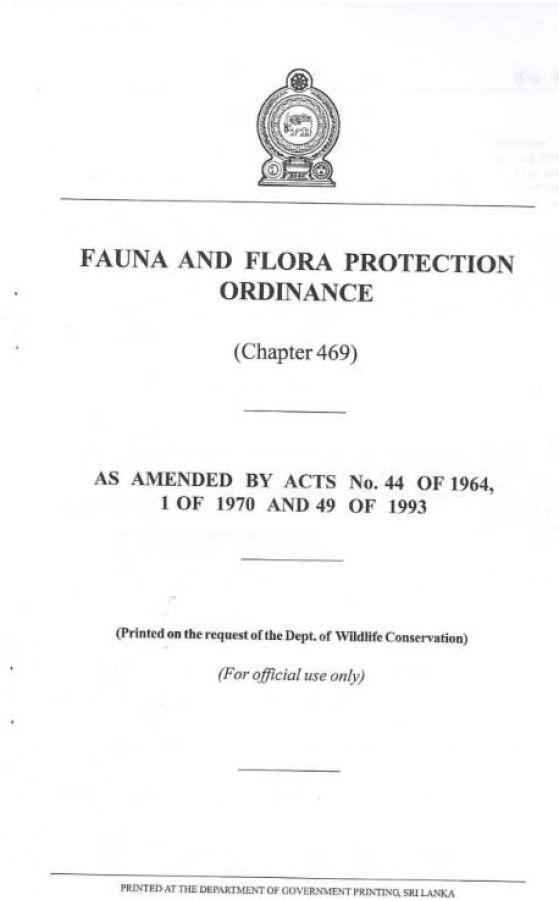 Flora and Fauna Protection Ordinance - up to 1993 amendments